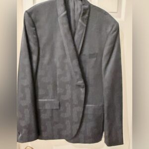 Versace Charcoal Geometric Blazer